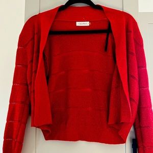 Brand new CALVIN KLEIN, red, cardigan/shawl